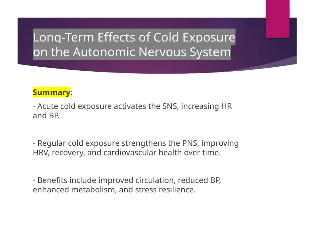 Cold Pressor Test Methodology, Interpretation, and - slide 15 of 16