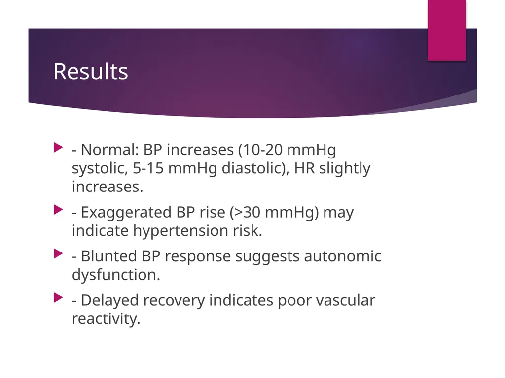 Cold Pressor Test Methodology, Interpretation, and - slide 6 of 16