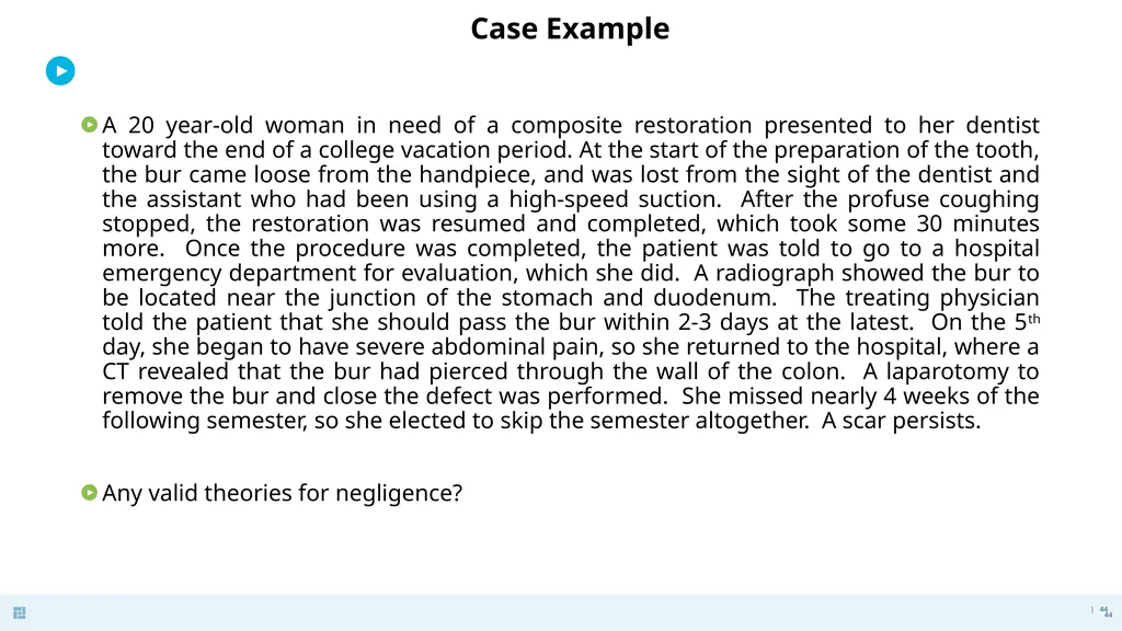 Disasters in Dentistry What to do when the - slide 44 of 48