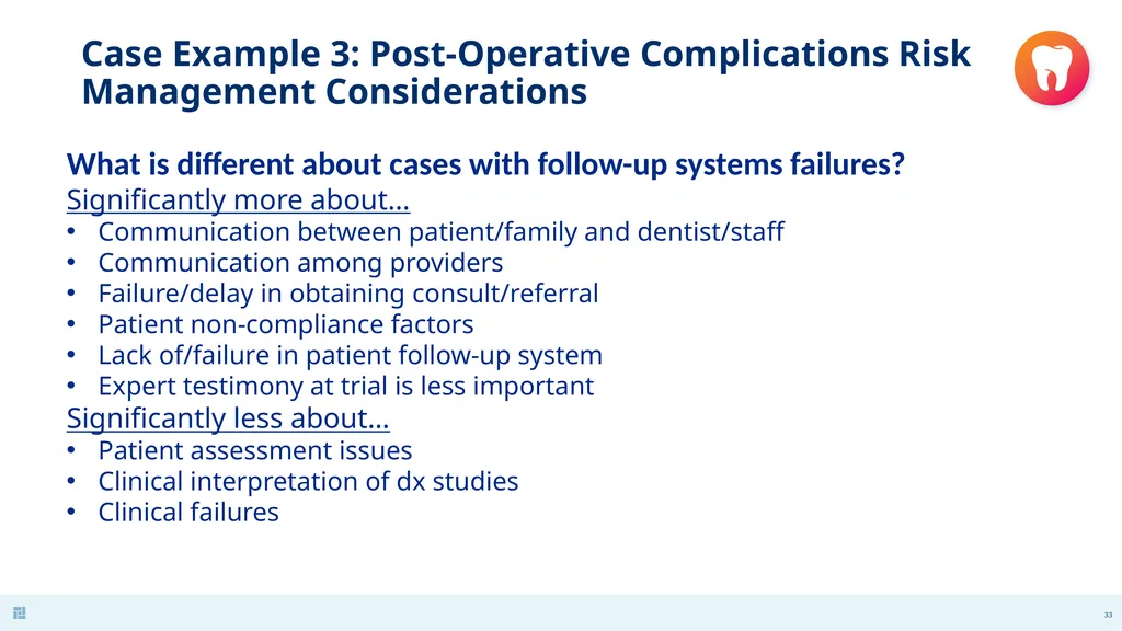Disasters in Dentistry What to do when the - slide 33 of 48