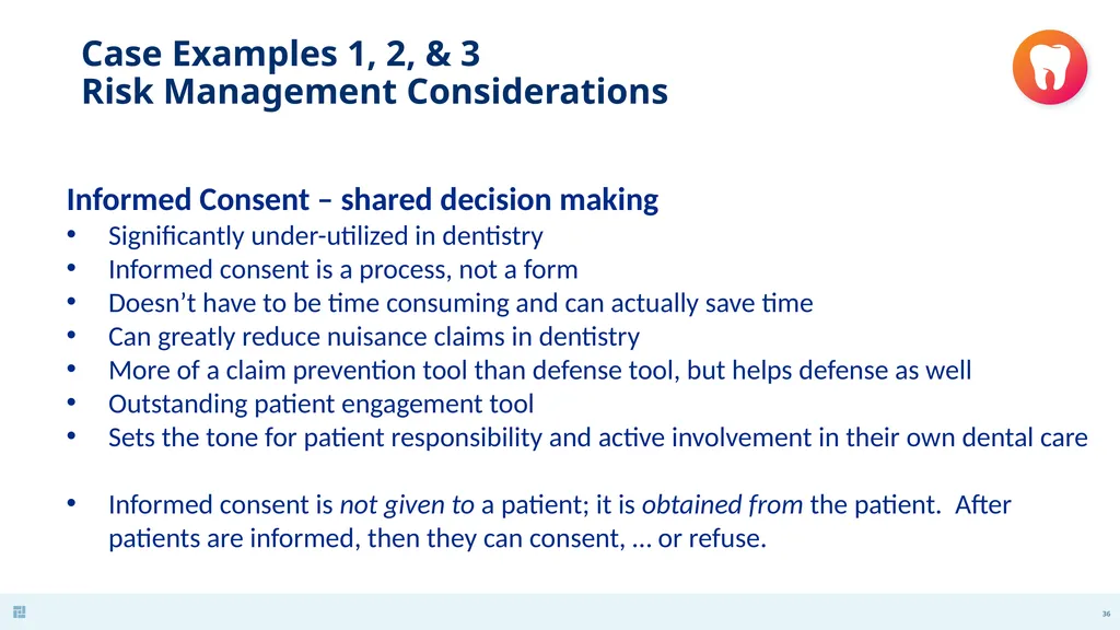 Disasters in Dentistry What to do when the - slide 36 of 48