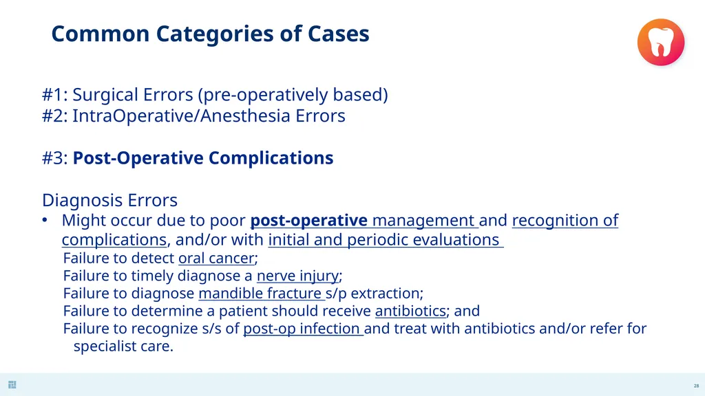 Disasters in Dentistry What to do when the - slide 28 of 48
