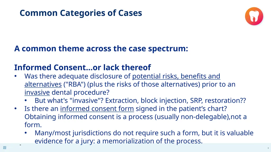 Disasters in Dentistry What to do when the - slide 9 of 48