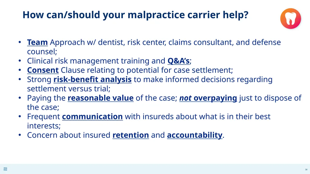 Disasters in Dentistry What to do when the - slide 38 of 48