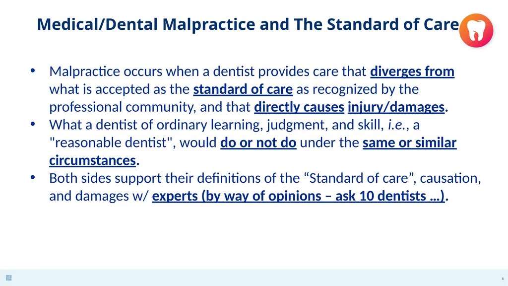 Disasters in Dentistry What to do when the - slide 8 of 48