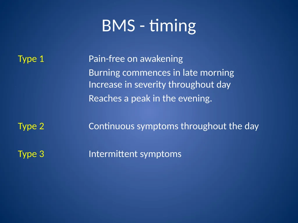 Burning Mouth Syndrome - a frequently unrecognised - slide 9 of 26