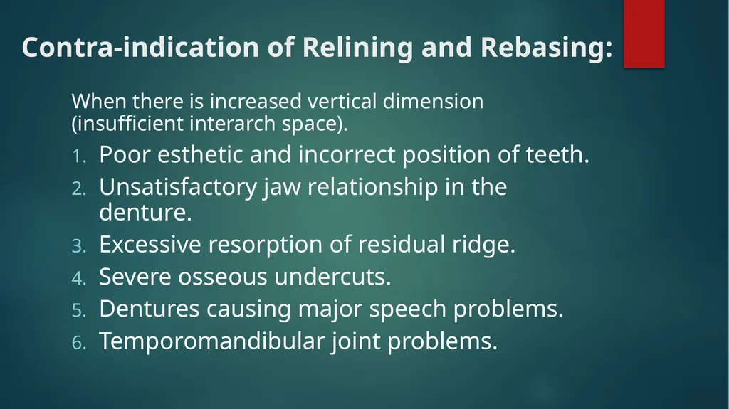 Relining and Rebasing: Relining: It is the - slide 6 of 21