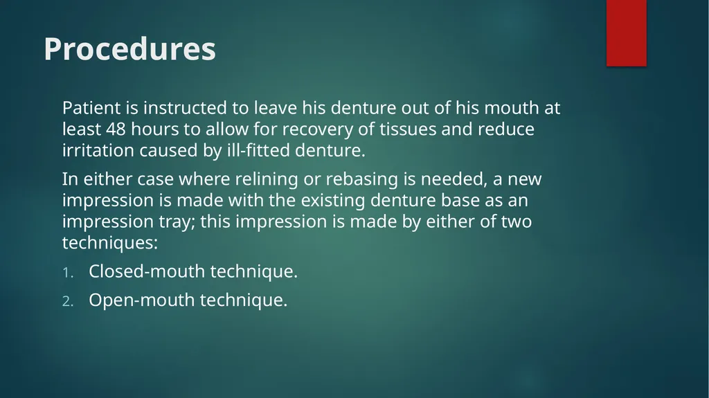 Relining and Rebasing: Relining: It is the - slide 7 of 21
