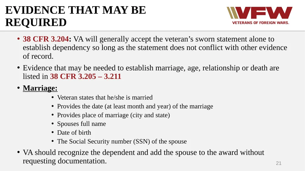 DEPENDENCY Why we add dependents Who can be - slide 21 of 35