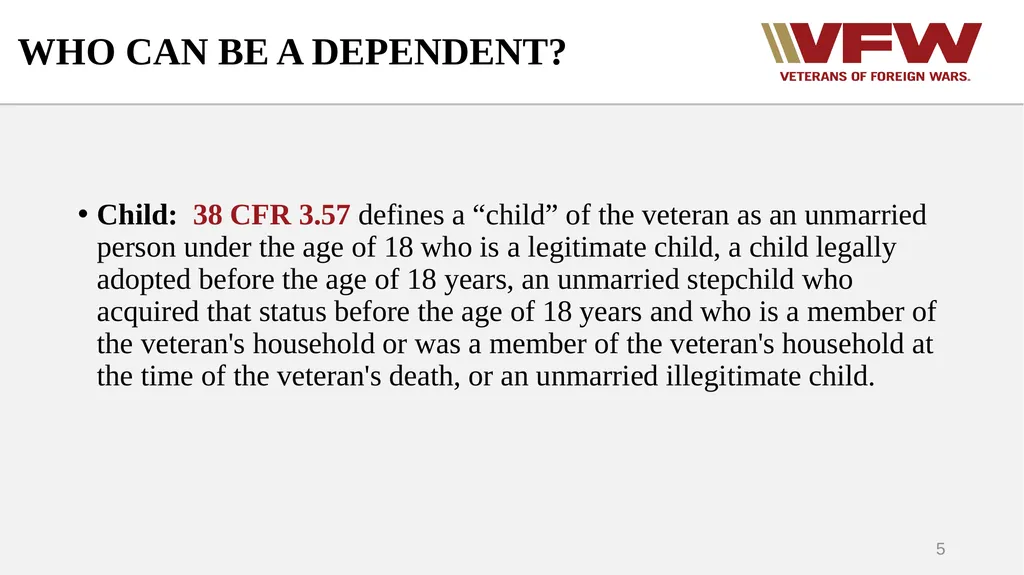 DEPENDENCY Why we add dependents Who can be - slide 5 of 35