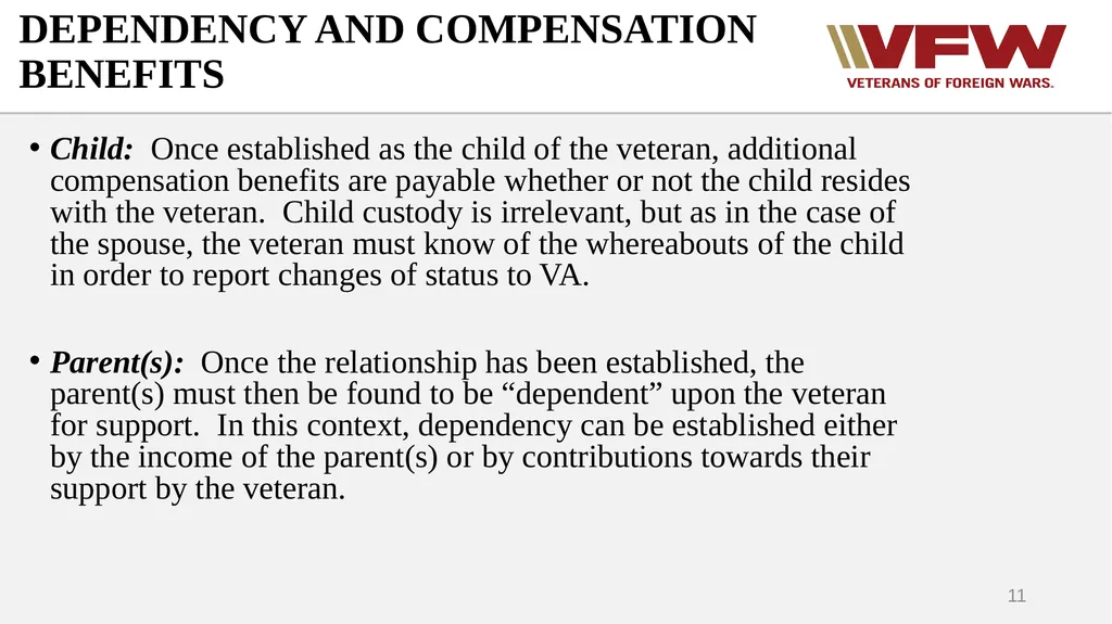 DEPENDENCY Why we add dependents Who can be - slide 11 of 35
