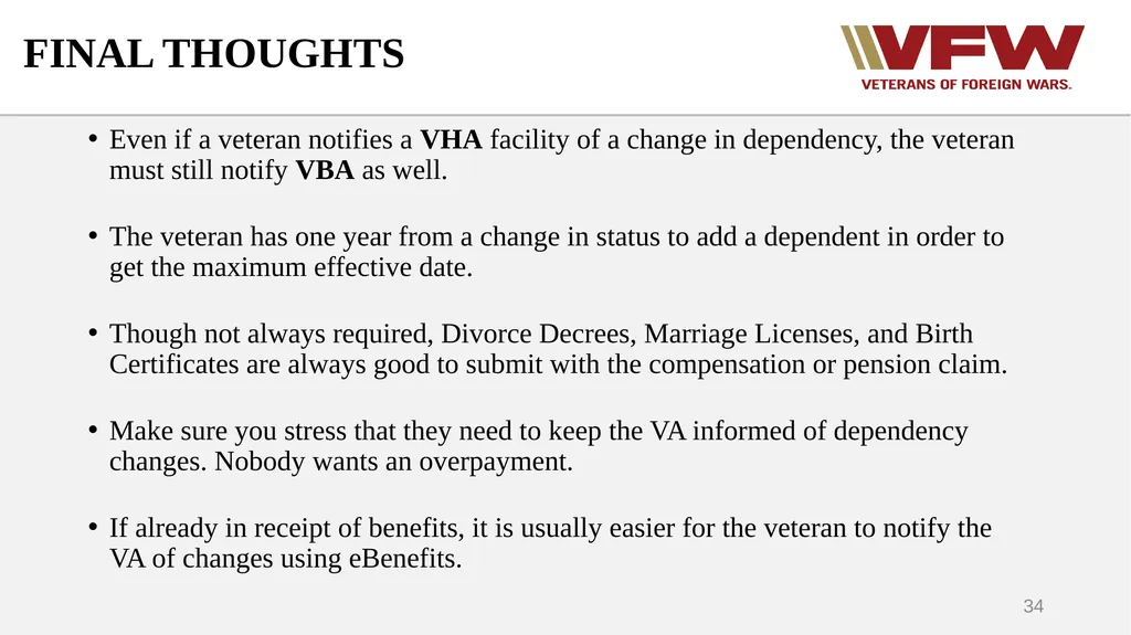 DEPENDENCY Why we add dependents Who can be - slide 34 of 35