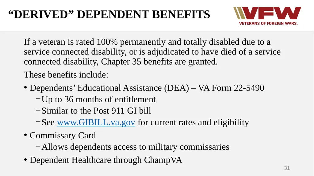 DEPENDENCY Why we add dependents Who can be - slide 31 of 35