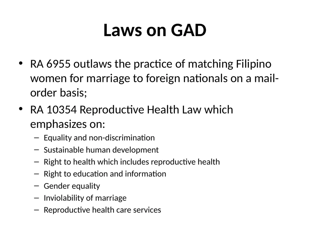 GAD LEGAL MANDATE Gender Sensitivity Training - slide 75 of 87