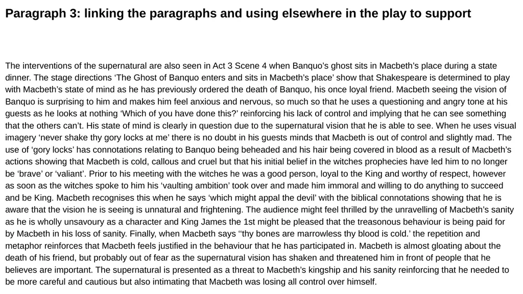 Macbeth: The Supernatural Question: Starting with - slide 17 of 19