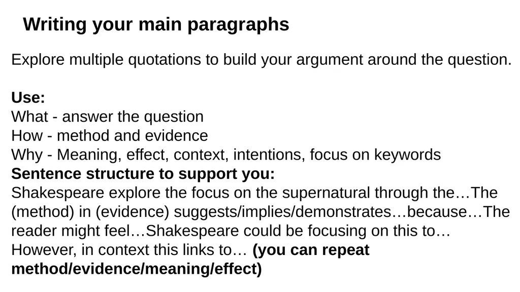 Macbeth: The Supernatural Question: Starting with - slide 11 of 19
