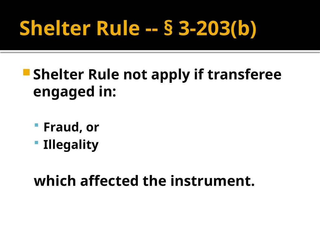 Holders in Due Course Holders in Due Course - slide 36 of 65