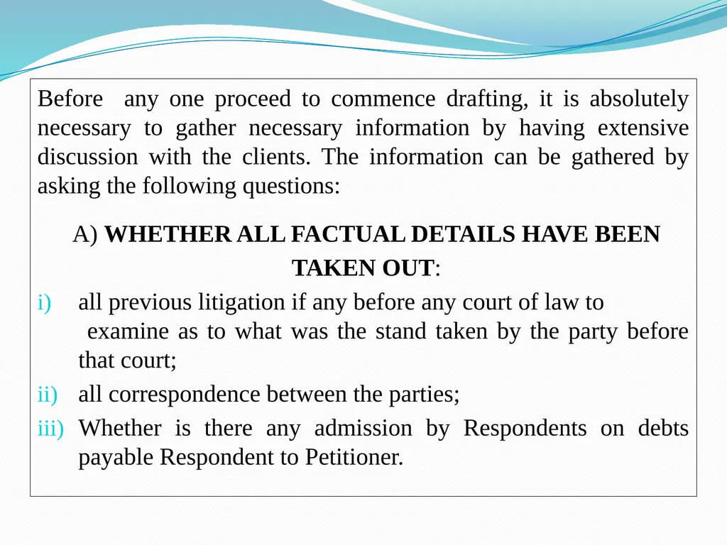ART OF DRAFTING PLEADINGS Pradeep. K Mittal Past - slide 6 of 58