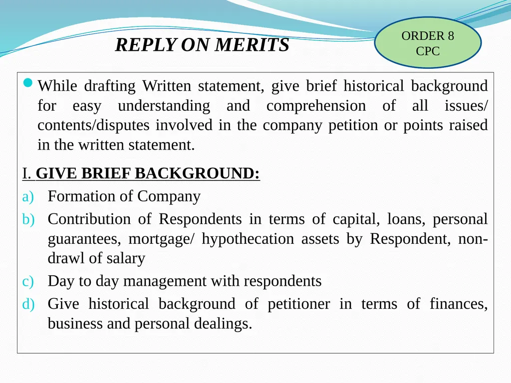 ART OF DRAFTING PLEADINGS Pradeep. K Mittal Past - slide 26 of 58