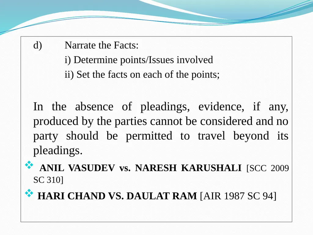 ART OF DRAFTING PLEADINGS Pradeep. K Mittal Past - slide 19 of 58
