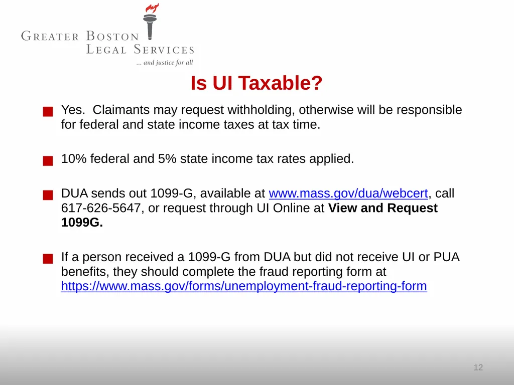SPRING 2025 Unemployment Insurance Helping - slide 12 of 62