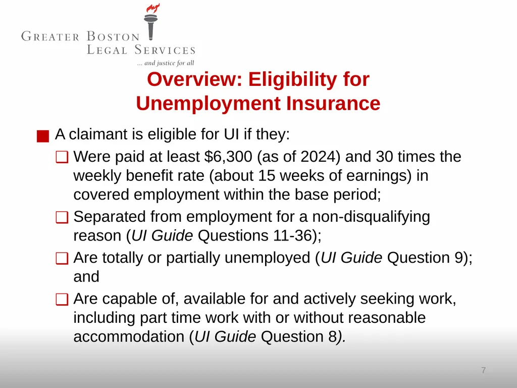SPRING 2025 Unemployment Insurance Helping - slide 7 of 62