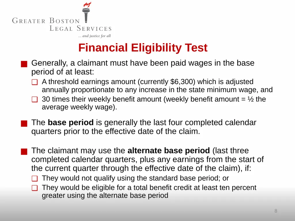 SPRING 2025 Unemployment Insurance Helping - slide 8 of 62