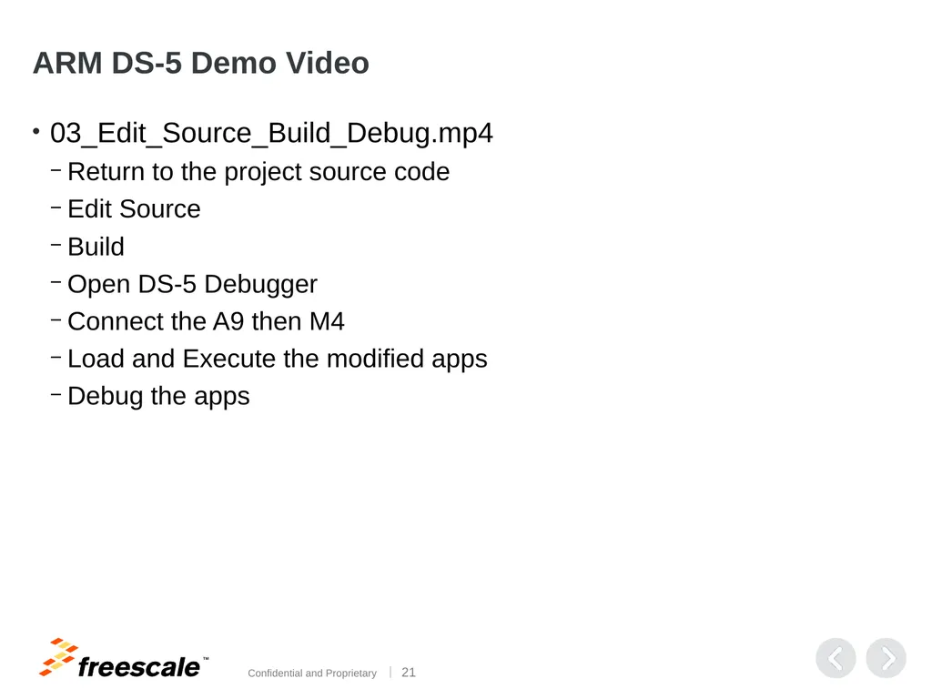 i.MX6SoloX : A9 + M4 Development Environment - slide 21 of 22