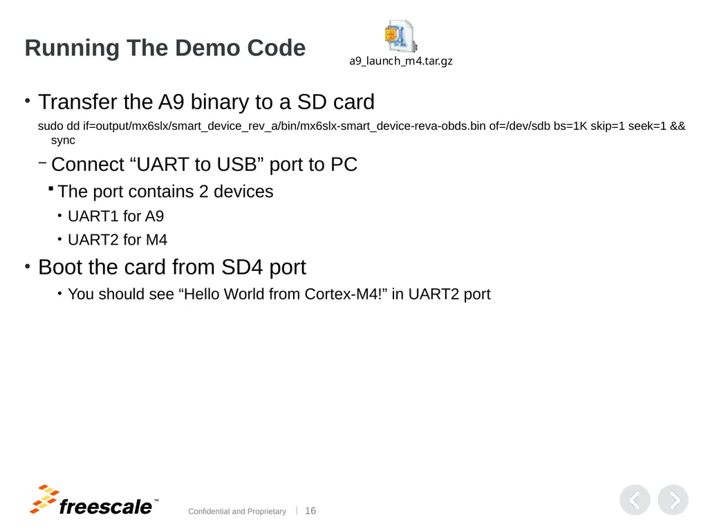 i.MX6SoloX : A9 + M4 Development Environment - slide 16 of 22