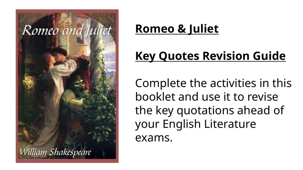 Romeo & Juliet Key Quotes Revision Guide Complete - slide 1 of 21