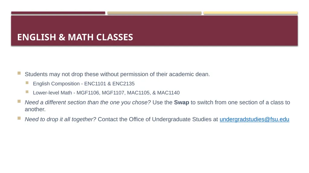 Schedule Assistant Course Registration Tips - slide 16 of 18