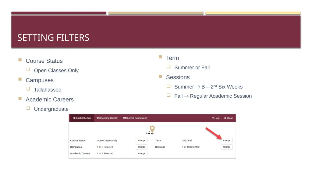 Schedule Assistant Course Registration Tips - slide 5 of 18