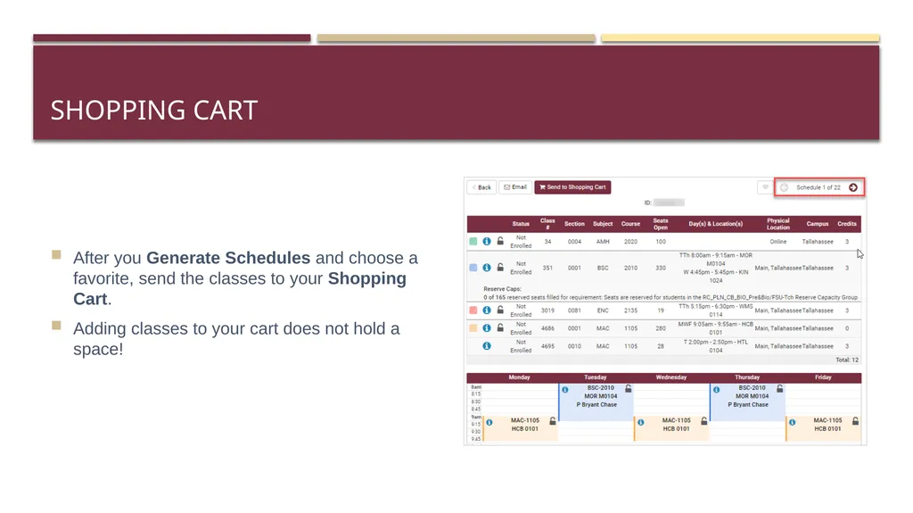 Schedule Assistant Course Registration Tips - slide 15 of 18