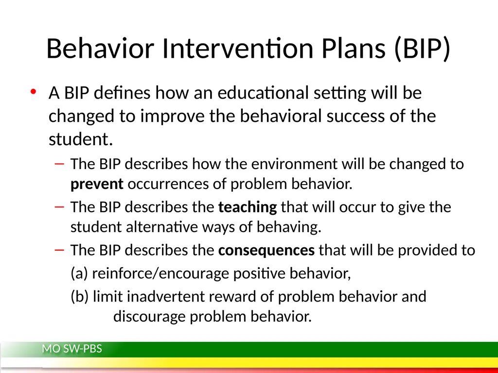 Behavior Intervention Plans: Developing a - slide 5 of 26