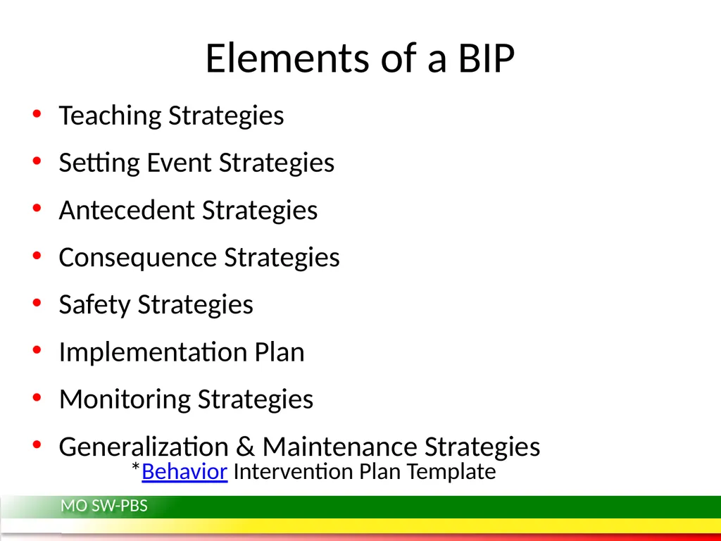 Behavior Intervention Plans: Developing a - slide 7 of 26