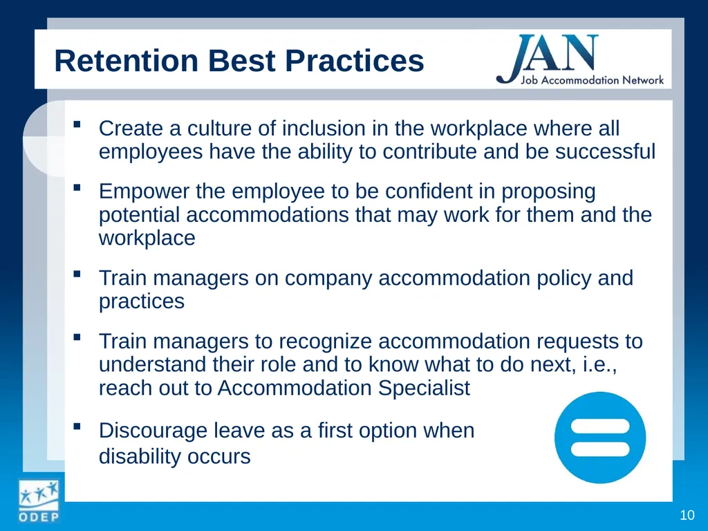 1 Retaining Employees with Chronic Health - slide 10 of 14