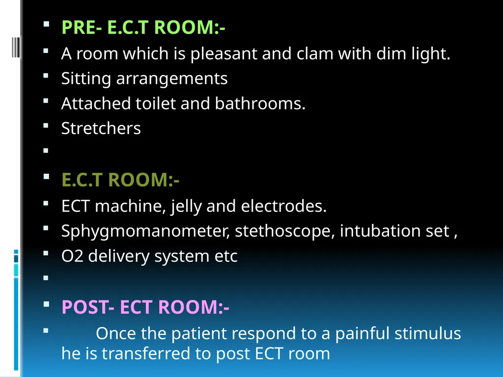 ElECTROCONVULSIVE THERAPY (E.C.T) INTRODUCTION:- - slide 24 of 32