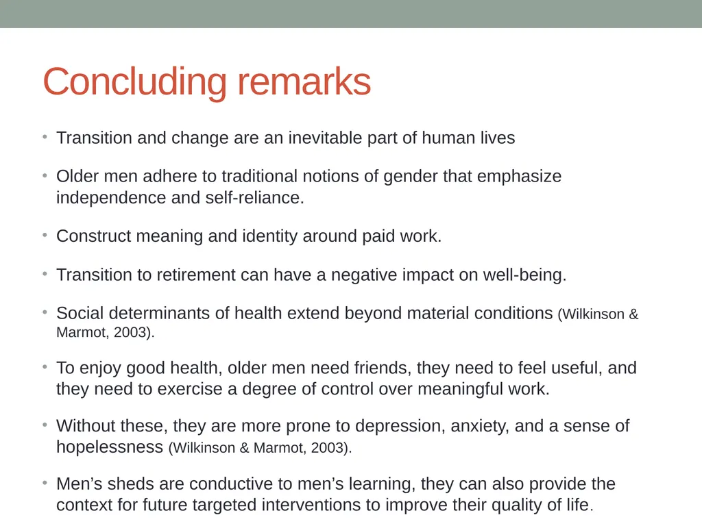 Men’s learning & well-being What do we know about - slide 20 of 22