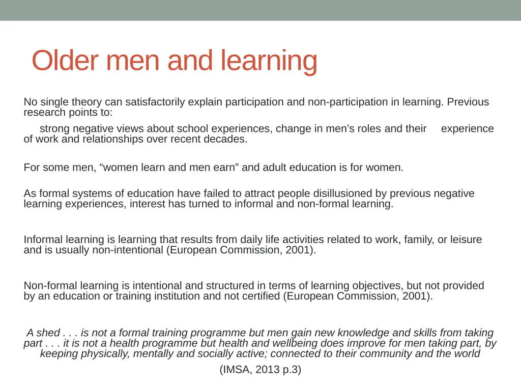 Men’s learning & well-being What do we know about - slide 6 of 22