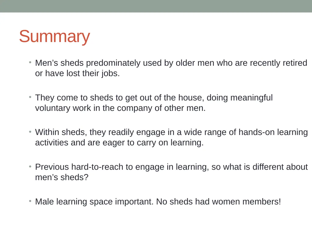 Men’s learning & well-being What do we know about - slide 18 of 22