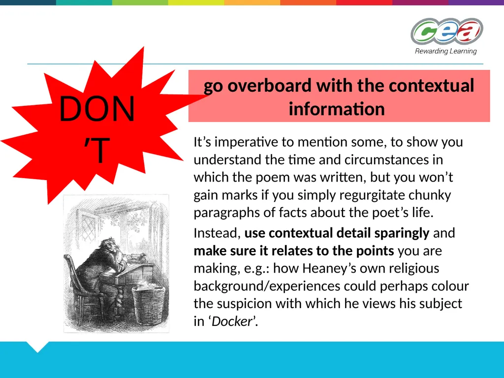 Unit 2 Section B Poetry DOs and DON’Ts Tips to - slide 5 of 10