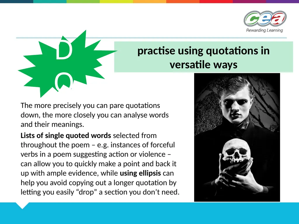 Unit 2 Section B Poetry DOs and DON’Ts Tips to - slide 7 of 10
