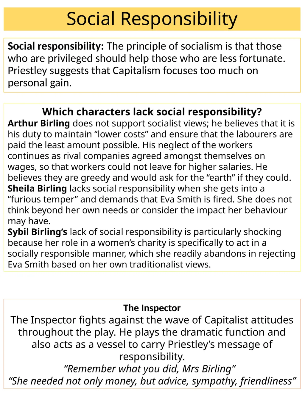 Morality How does Priestley explore issues of - slide 2 of 5