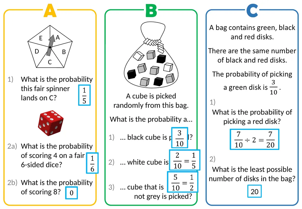 1) What is the probability this fair spinner lands - slide 2 of 13