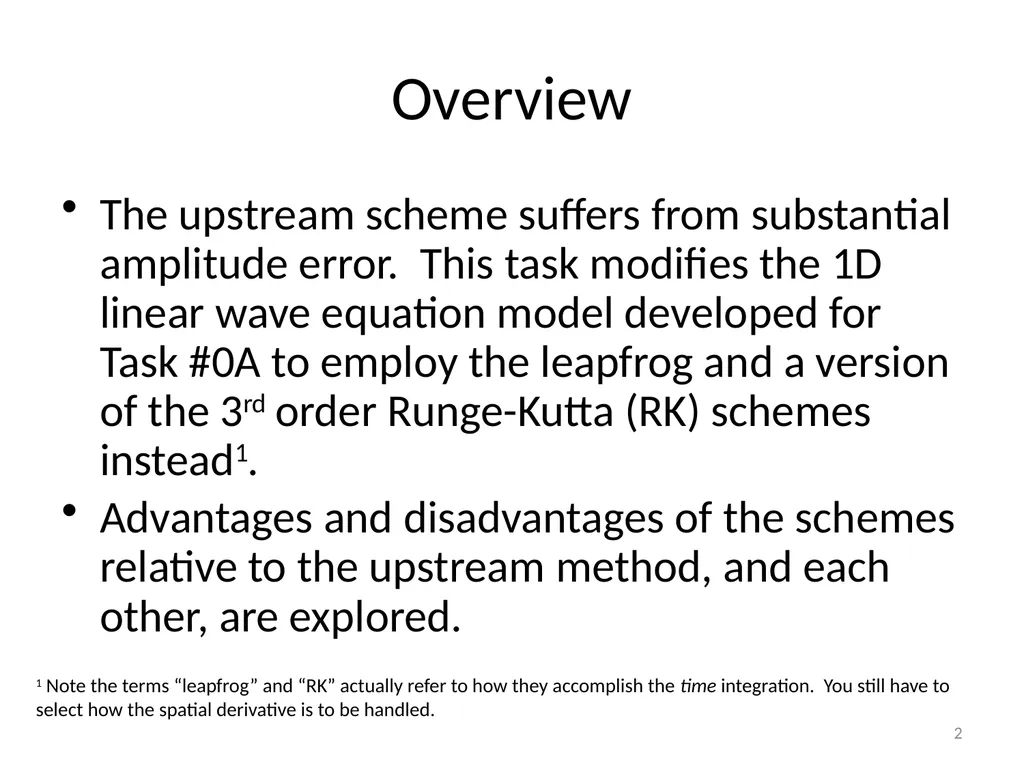 Model Task #0B: Leapfrog (LF) and Runge-Kutta (RK) - slide 2 of 27