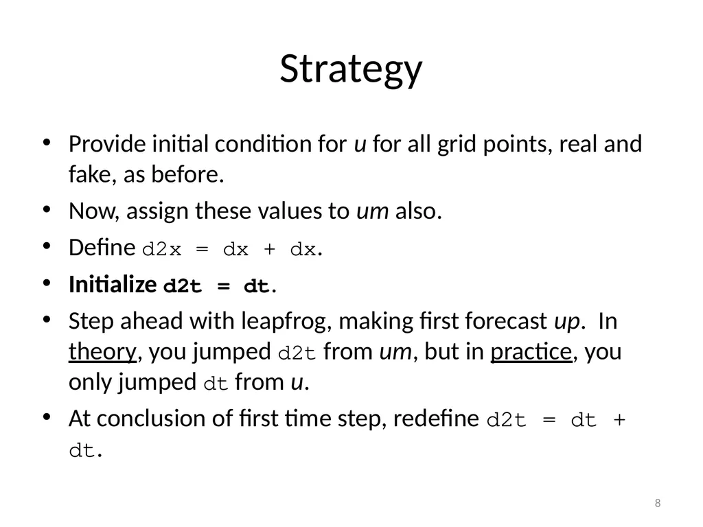 Model Task #0B: Leapfrog (LF) and Runge-Kutta (RK) - slide 8 of 27