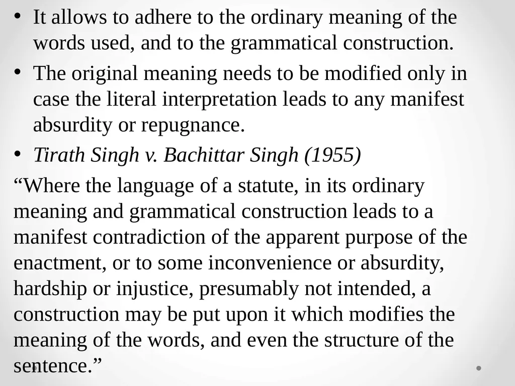Interpretation Of Statutes -Anusha M V Assistant - slide 31 of 60