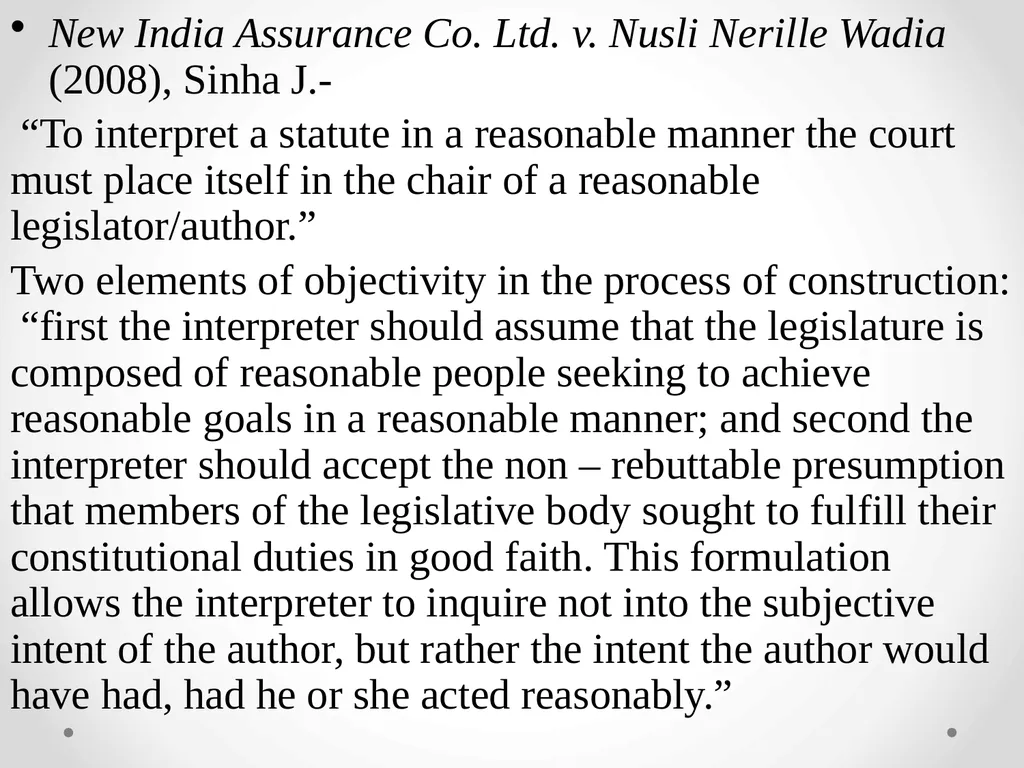 Interpretation Of Statutes -Anusha M V Assistant - slide 41 of 60