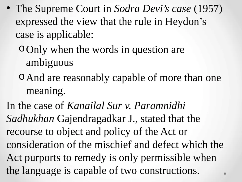 Interpretation Of Statutes -Anusha M V Assistant - slide 42 of 60