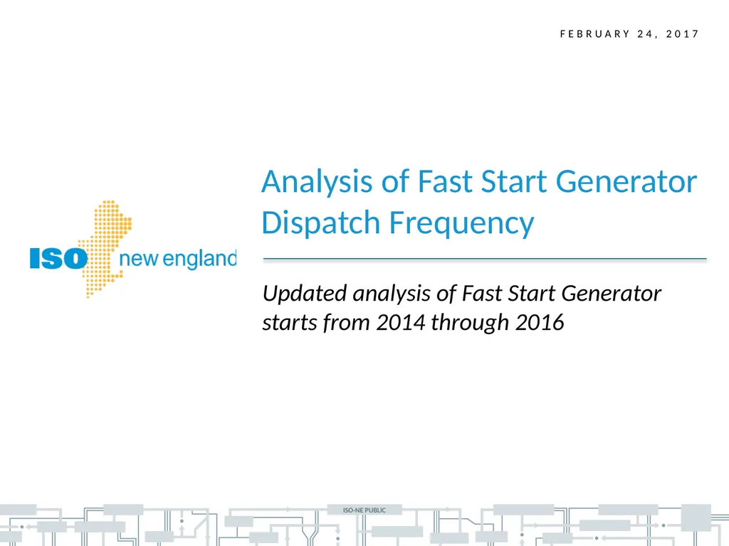 February 24, 2017 Updated analysis of Fast Start - slide 1 of 5